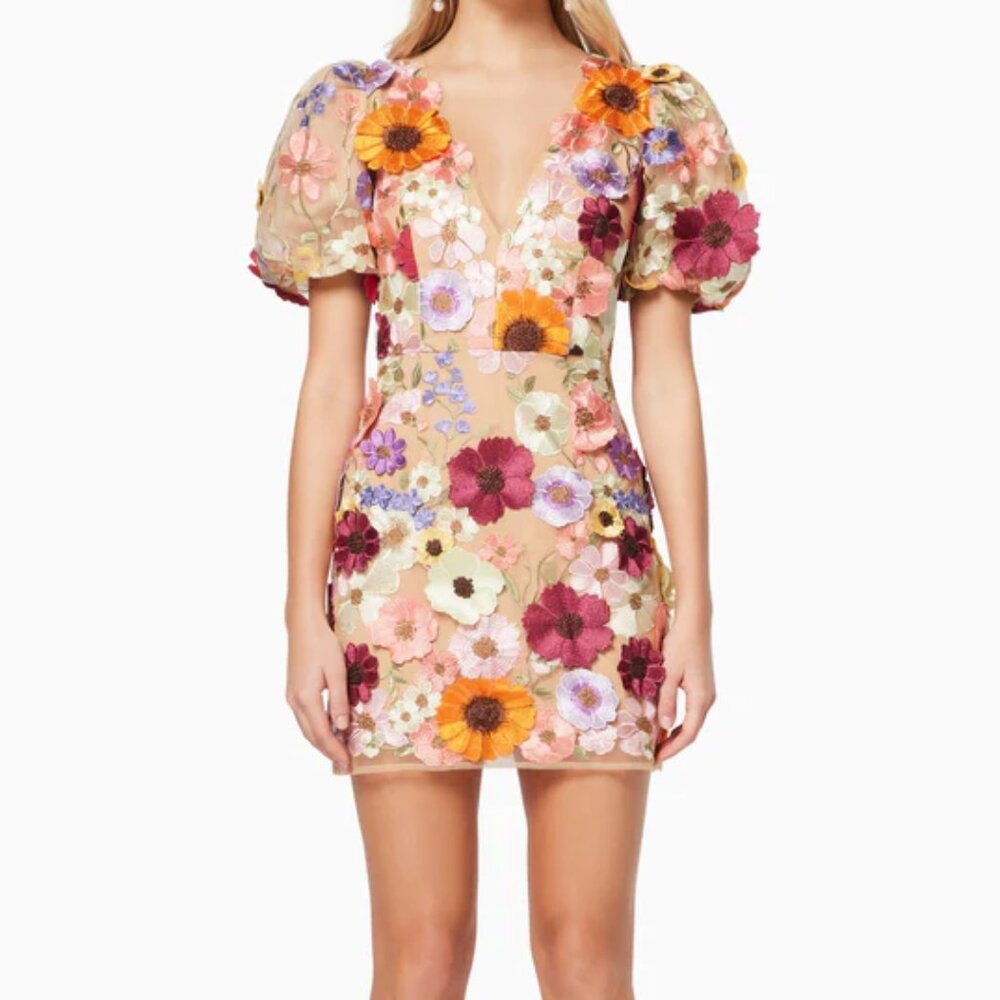 ELLIATT Rosalind 3D Floral Mini Dress